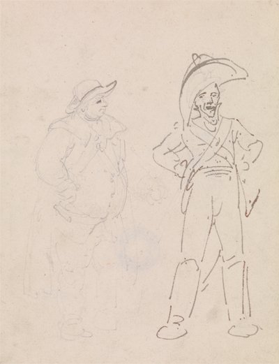 Un gendarme y otro hombre de Thomas Rowlandson